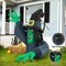 GOOSH 5.2 FT Halloween Inflatables Outdoor Decorations Green Face Witch with Wizard hat, Halloween Blow Up Yard Decoration with Build-in LED Lights for Garden, Lawn, Yard, and Party